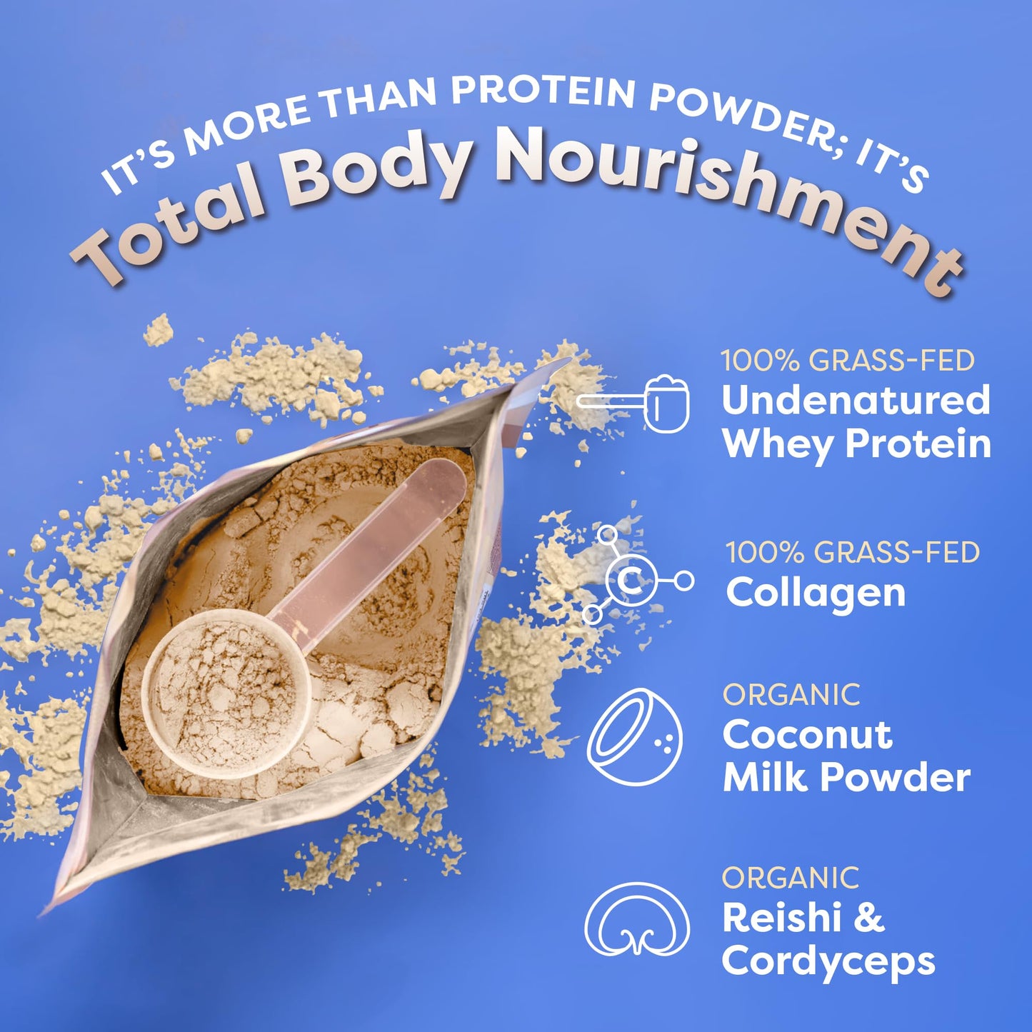 FlavCity Protein Powder Smoothie, Vanilla - 100% Grass-Fed Whey Protein - Maple Wellness Supplements