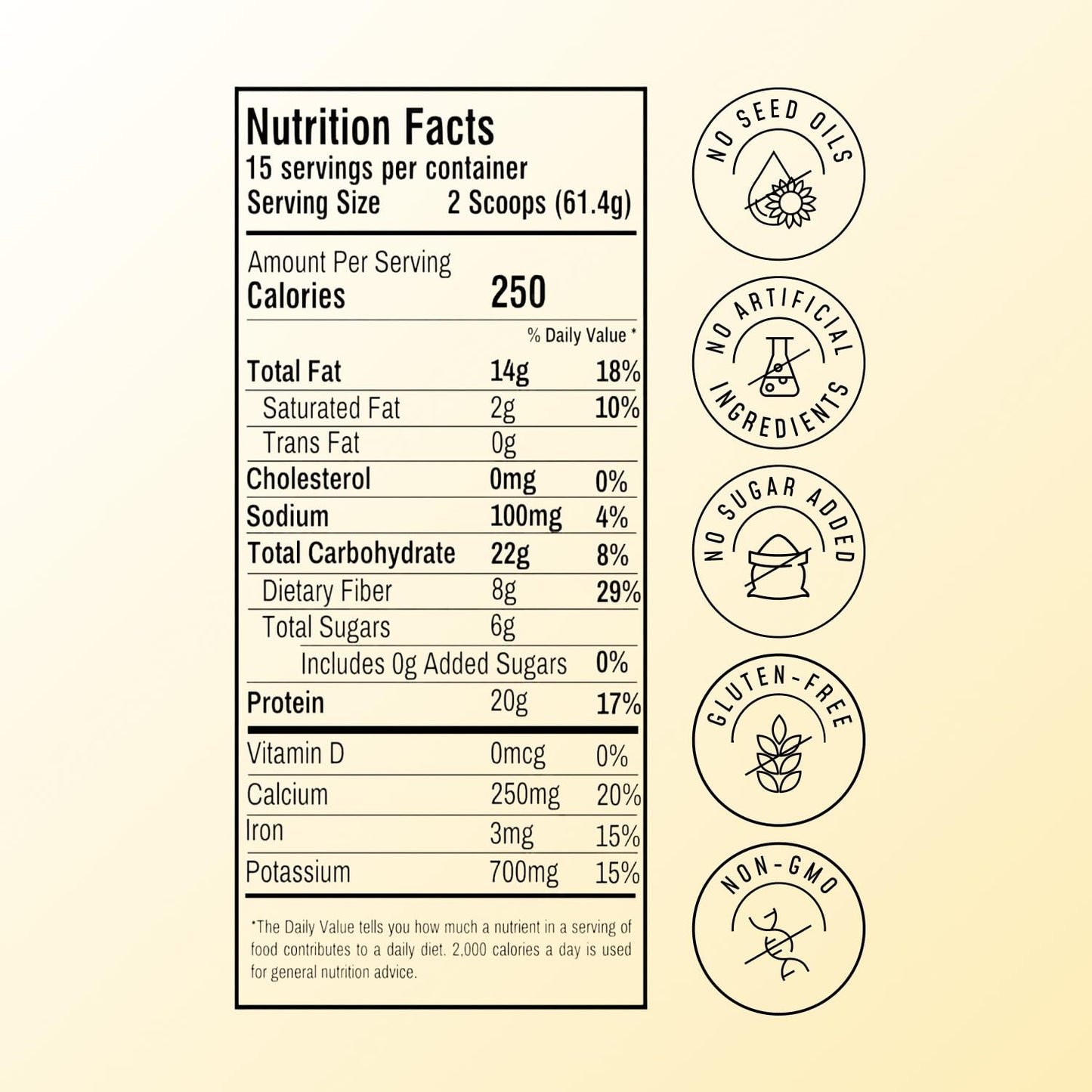 FlavCity Vegan Almond Protein Shake Powder, Vanilla Cream + Reishi & Cordyceps Mushrooms - Focus, Skin, Hair & Joint Support - Organic Fruit All in One Smoothie On-the-Go, 20 Servings - Maple Wellness Supplements