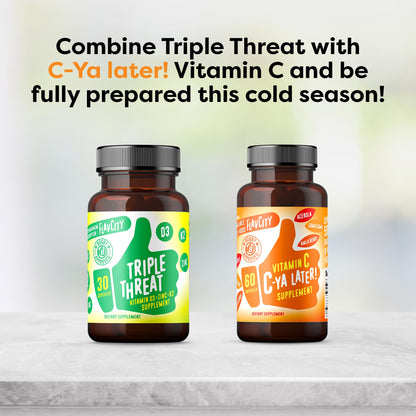FlavCity Vitamin D3, K2 & Zinc - Triple Threat Supplement - Daily or Seasonal Immune Support - Vitamin D with K2 for Enhanced Absorption - Maple Wellness Supplements