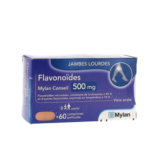 Flavonoide 500mg - MYLAN 60 Tabs - chronic venous disease, heaviness - Maple Wellness Supplements