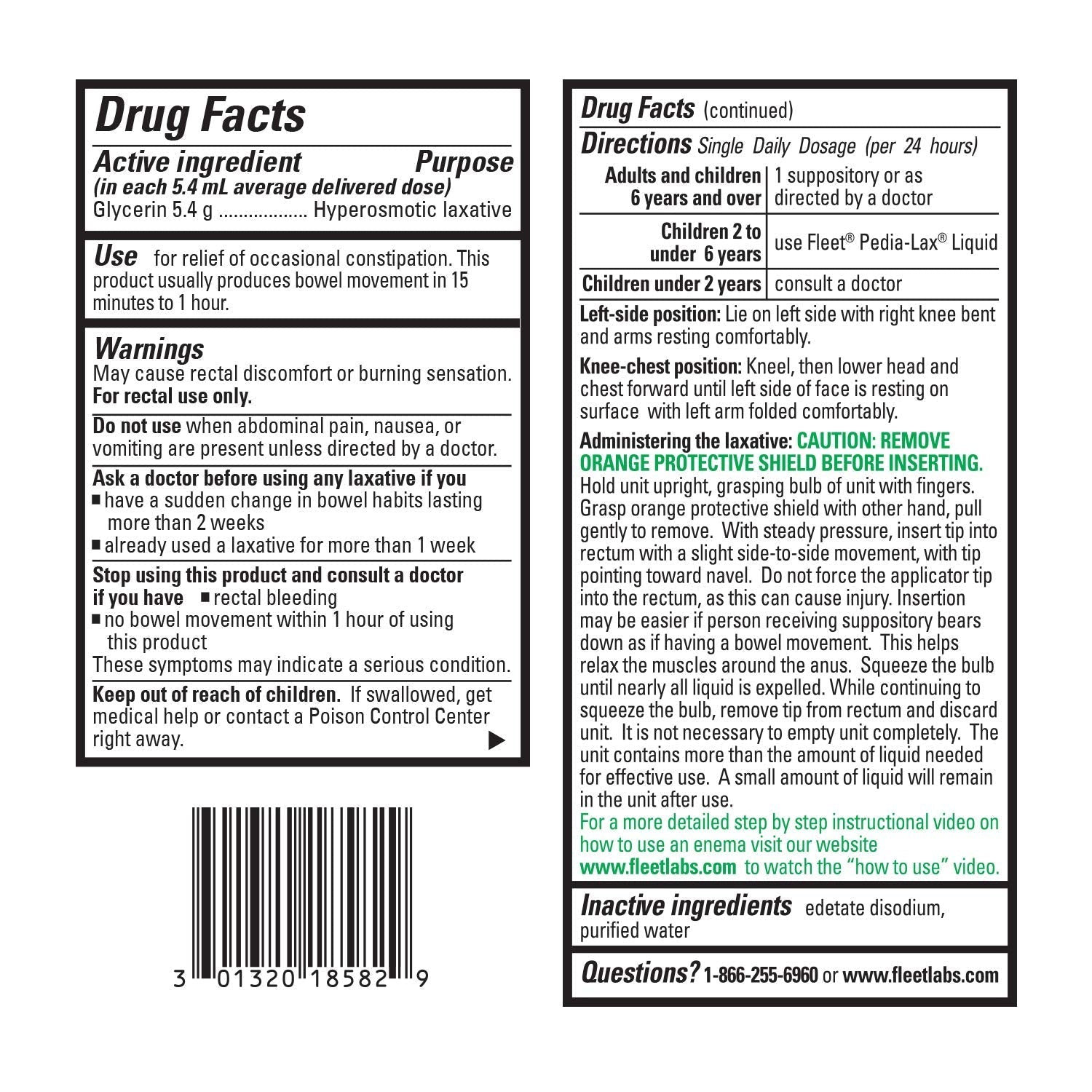 Fleet Liquid Glycerin Suppositories 4 Each - Maple Wellness Supplements
