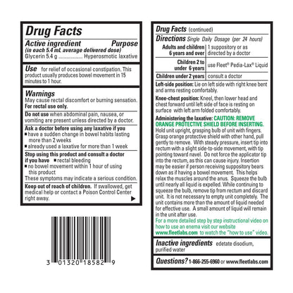Fleet Liquid Glycerin Suppositories 4 Each - Maple Wellness Supplements