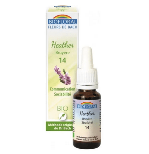 Fleur de Bach BIO Heather (Bruyère) Flacon 20 ml BIOFLORAL - Maple Wellness Supplements