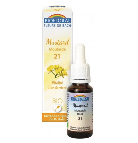 Fleur de Bach BIO Mustard (Moutarde) Flacon 20 ml BIOFLORAL - Maple Wellness Supplements