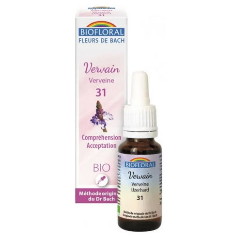 Fleur de Bach BIO Vervain (Verveine) Flacon 20 ml BIOFLORAL - Maple Wellness Supplements