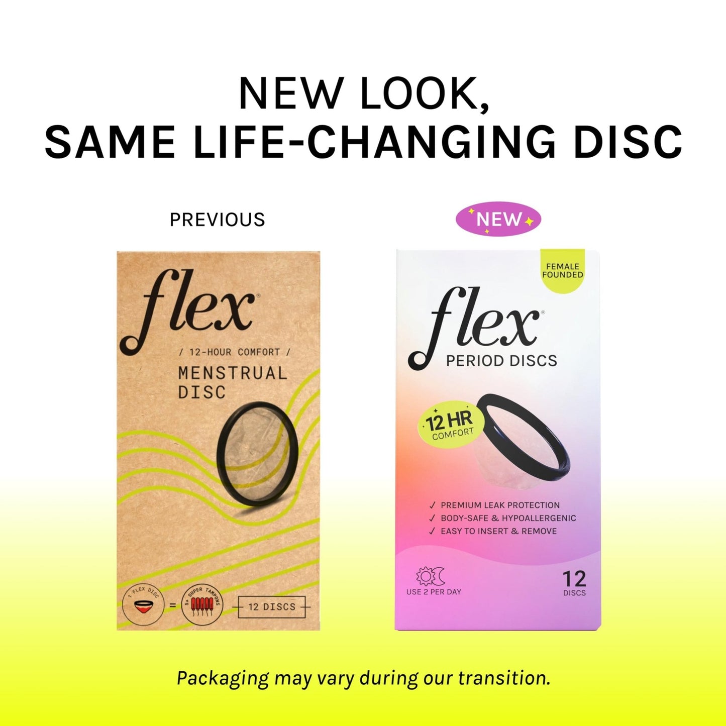 Flex Menstrual Discs | Disposable Period Discs | Reduce Cramps & Dryness | Beginner-Friendly Tampon Alternative | Capacity of 5 Super Tampons | Made in Canada | 12 Count - Maple Wellness Supplements