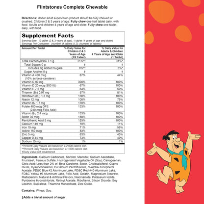 Flintstones Vitamins Chewable Kids Vitamins, Complete Multivitamin for Kids and Toddlers with Iron, Calcium, Vitamin C - Maple Wellness Supplements