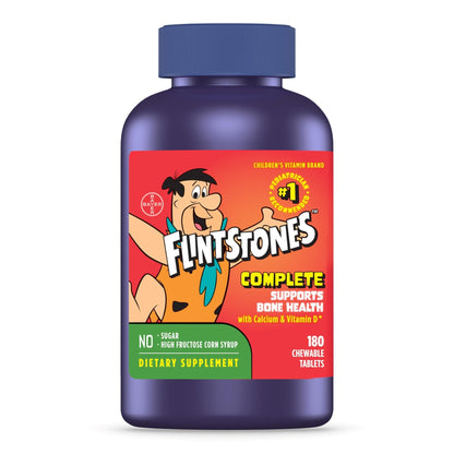 Flintstones Vitamins Chewable Kids Vitamins, Complete Multivitamin for Kids and Toddlers with Iron, Calcium, Vitamin C - Maple Wellness Supplements