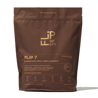 Flip My Life, Flip 7 Natural SuperFood, Plant-Based Protein, Complete Meal Replacement to Support Healthy Gut, 7 Mega Nutrient Rich Blends - Maple Wellness Supplements