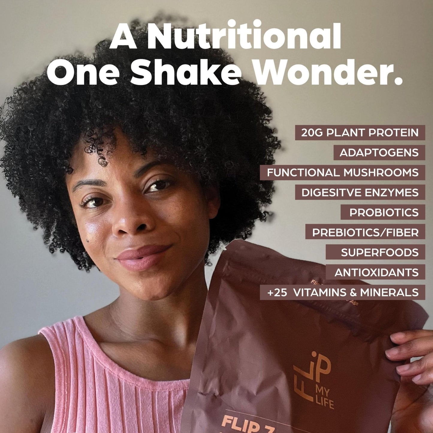 Flip My Life, Flip 7 Natural SuperFood, Plant-Based Protein, Complete Meal Replacement to Support Healthy Gut, 7 Mega Nutrient Rich Blends - Maple Wellness Supplements