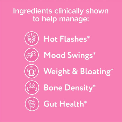 Florajen Triple-Action Menopause Probiotic - Hormonal Balance, Hot Flash, & Mood Swing Relief - Weight Management & Digestive Support - Featuring Berberine, Black Cohosh, & Botanical - 30 Capsules - Maple Wellness Supplements
