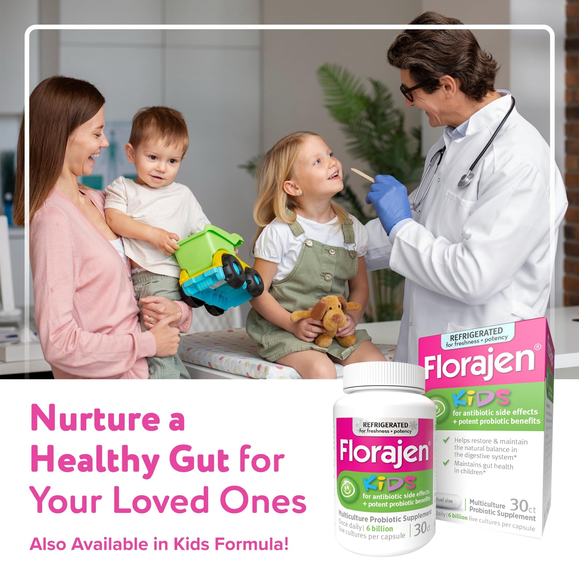 Florajen3 Digestion High Potency Refrigerated Probiotics | Restores Balance in Digestive System | for Antibiotic Side Effects | 60 Capsules - Maple Wellness Supplements