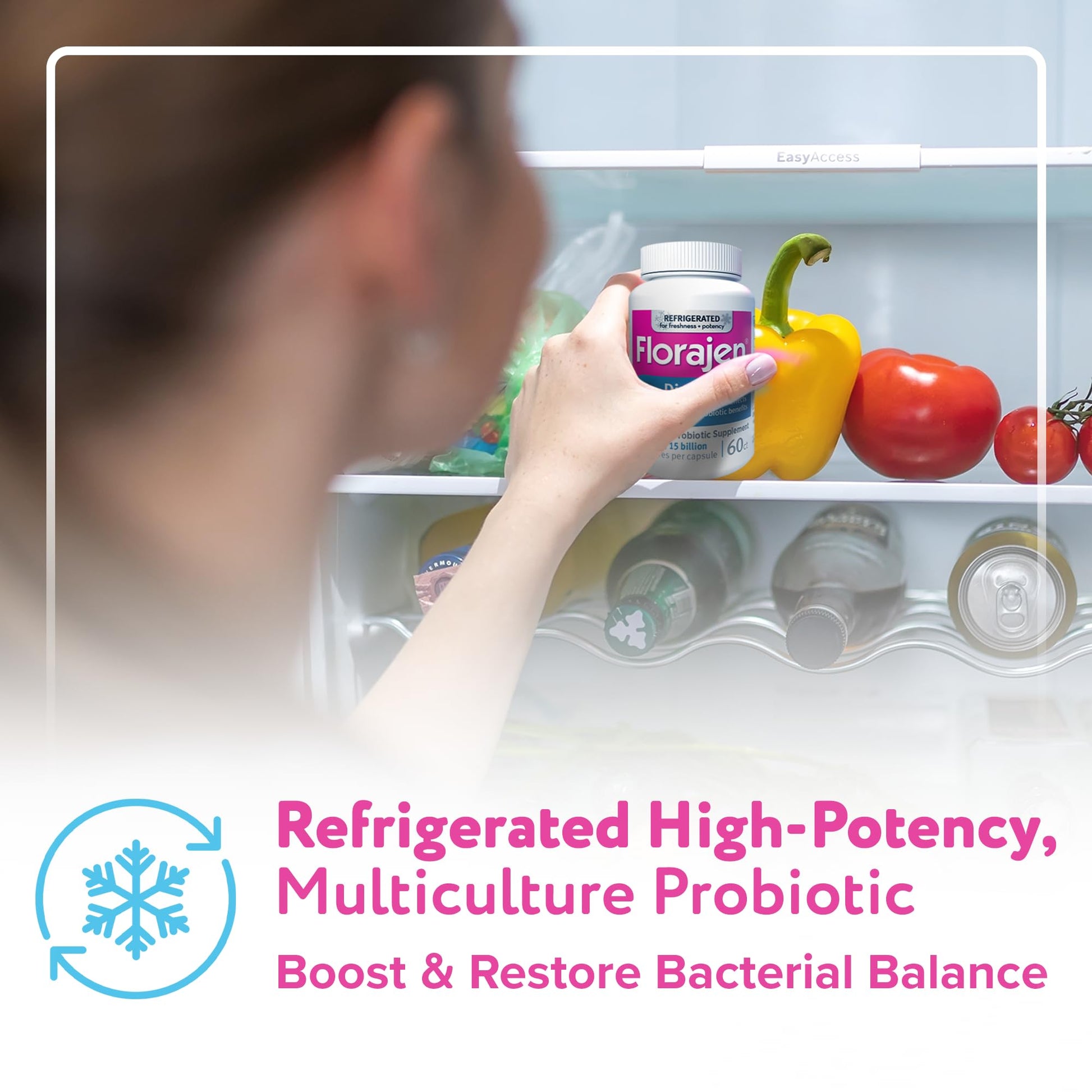 Florajen3 Digestion High Potency Refrigerated Probiotics | Restores Balance in Digestive System | for Antibiotic Side Effects | 60 Capsules - Maple Wellness Supplements