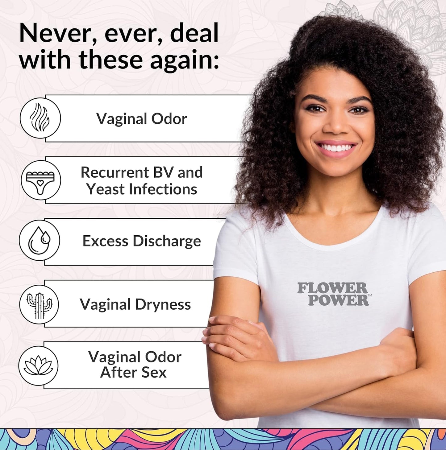 Flower Power Vegan Boric Acid Suppositories - 30 Capsules - 600mg for Vaginal Odor and pH Balance - Made in USA - Maple Wellness Supplements