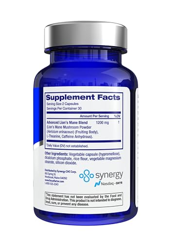 Focus Factor Lions Mane Plus, Advanced Nootropic with L-Theanine, Caffeine, Focus and Energy (60 Count) - Maple Wellness Supplements