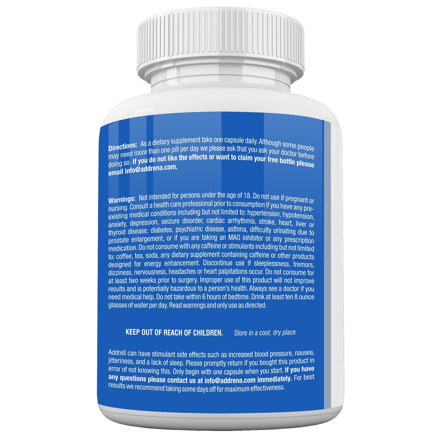 Focus Pep Addrell Energy Stimulant Pills- Natural Nootropic Brain Supplement Alternative Pill & Study Supplements Substitute to Elevate Mental Clarity for Women & Men OTC- 60 Mind Booster Capsules - Maple Wellness Supplements