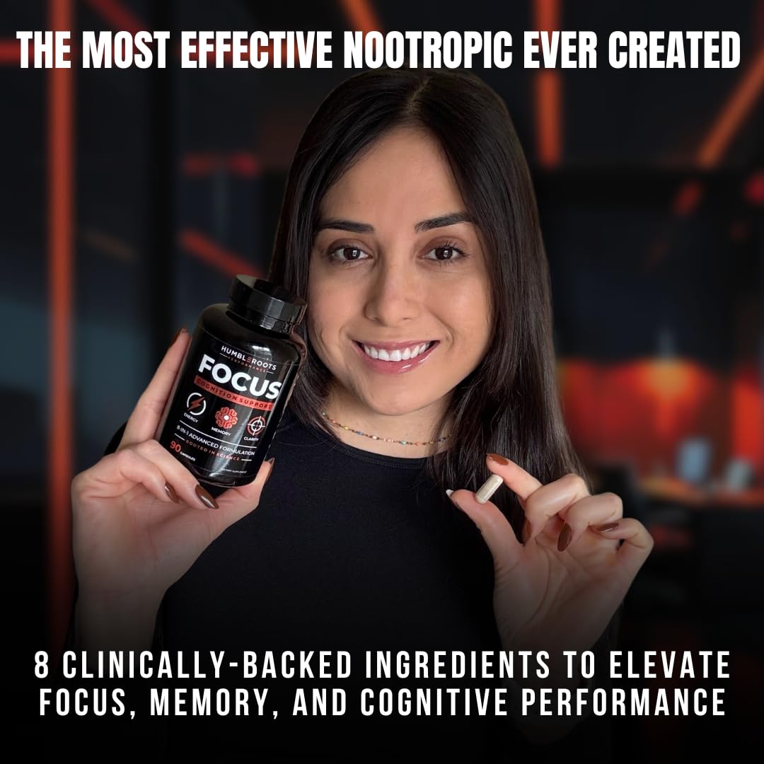 FOCUS + THINK Nootropic Brain Supplement Bundle - Energy, Memory & Focus Support - Caffeine + Caffeine-Free Cognitive Stack with Lion's Mane, Bacopa, Citicoline & L-Theanine - 2 Bottles (90 + 90 Capsu - Maple Wellness Supplements