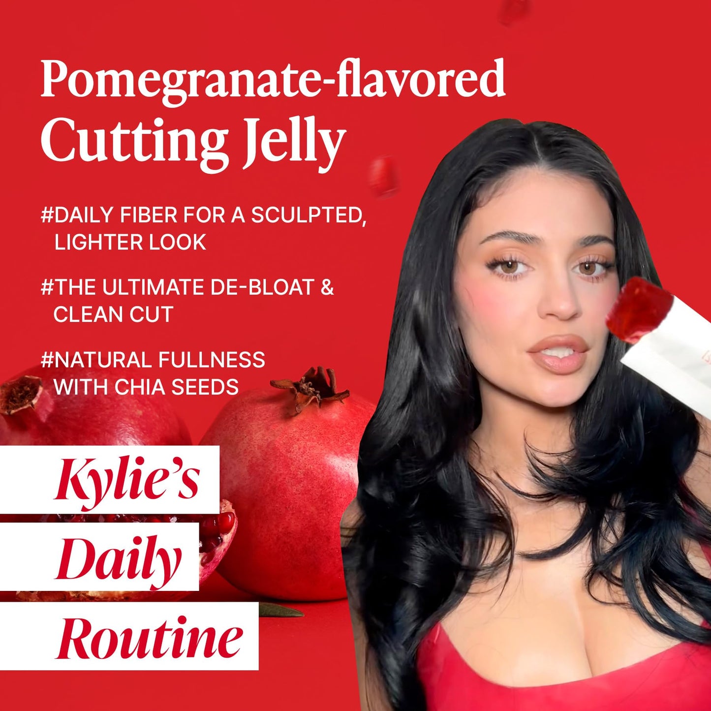 FOODOLOGY Coleology Cutting Stick Jelly (Pomegranate) – Dietary Fiber Supplement for Healthy Weight Management, Chia Seeds & Garcinia Cambogia - Maple Wellness Supplements