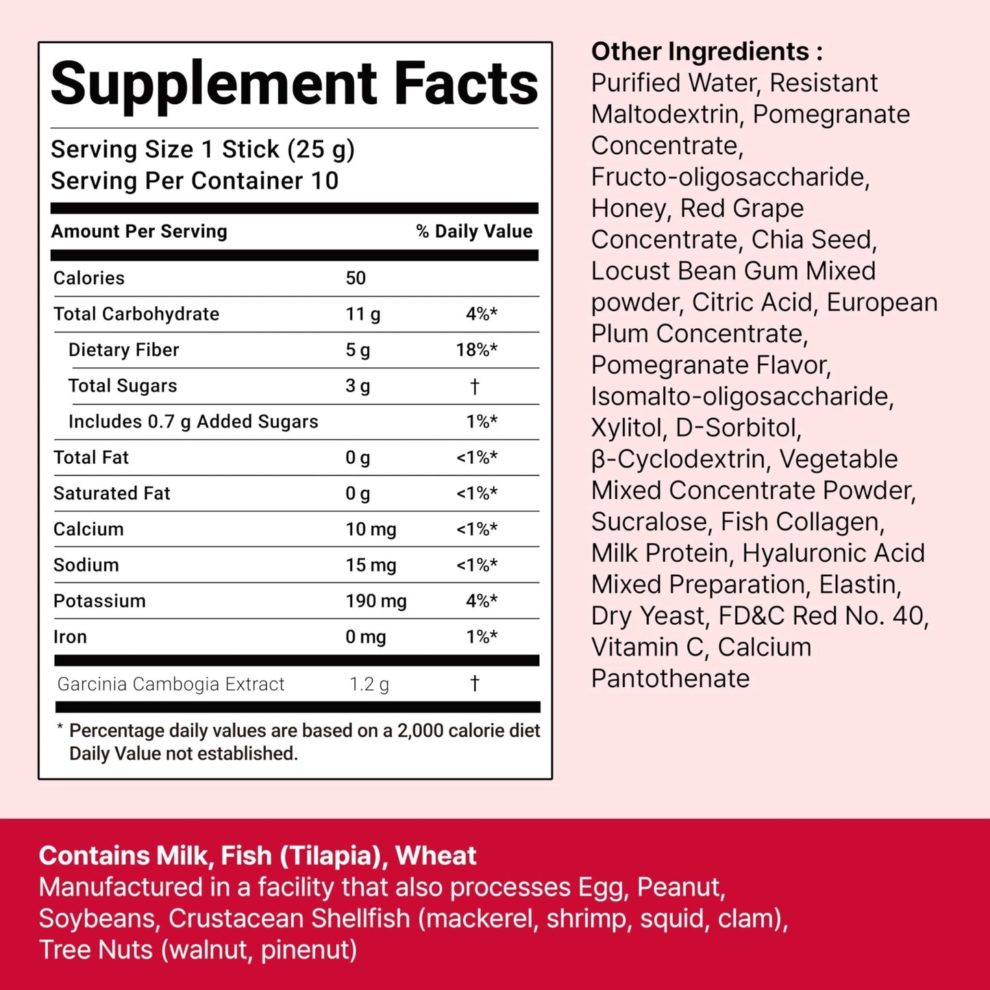 FOODOLOGY Coleology Cutting Stick Jelly (Pomegranate) – Dietary Fiber Supplement for Healthy Weight Management, Chia Seeds & Garcinia Cambogia - Maple Wellness Supplements