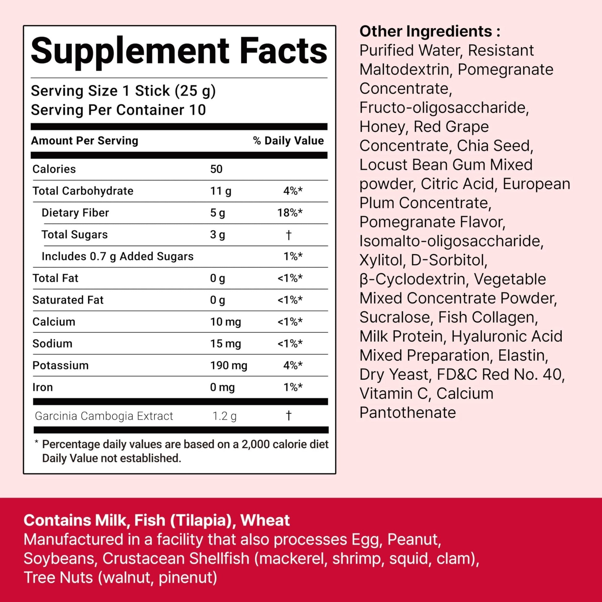 FOODOLOGY Coleology Cutting Stick Jelly (Pomegranate) – Dietary Fiber Supplement for Healthy Weight Management, Chia Seeds & Garcinia Cambogia - Maple Wellness Supplements