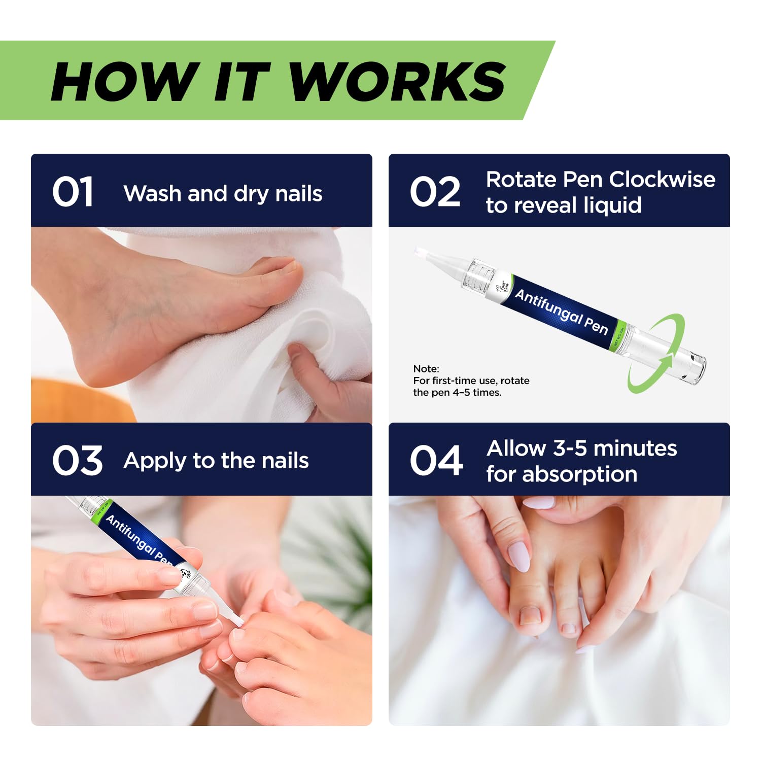 Footcure Antifungal Nail Treatment Pen – Extra Strength Toenail Fungus Treatment - Maple Wellness Supplements