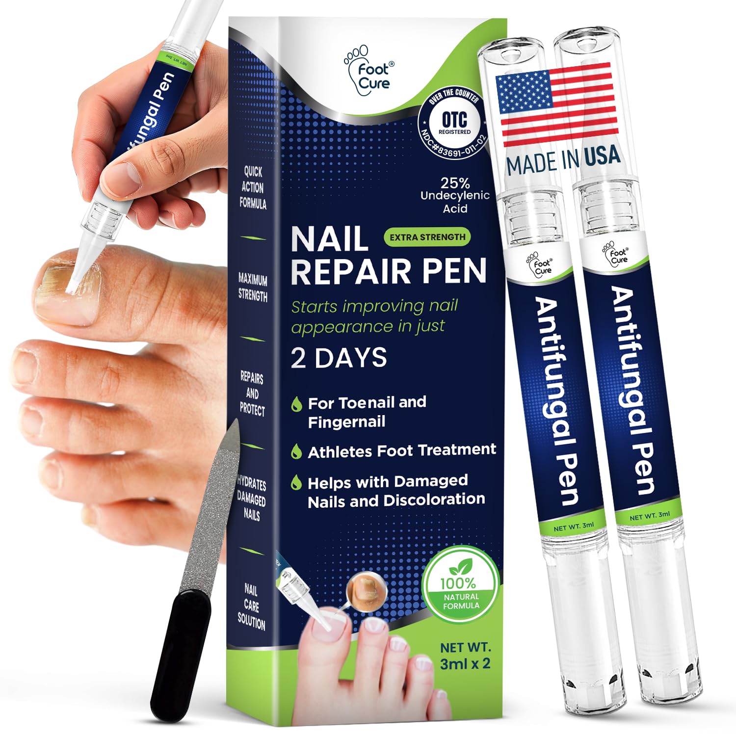Footcure Antifungal Nail Treatment Pen – Extra Strength Toenail Fungus Treatment - Maple Wellness Supplements