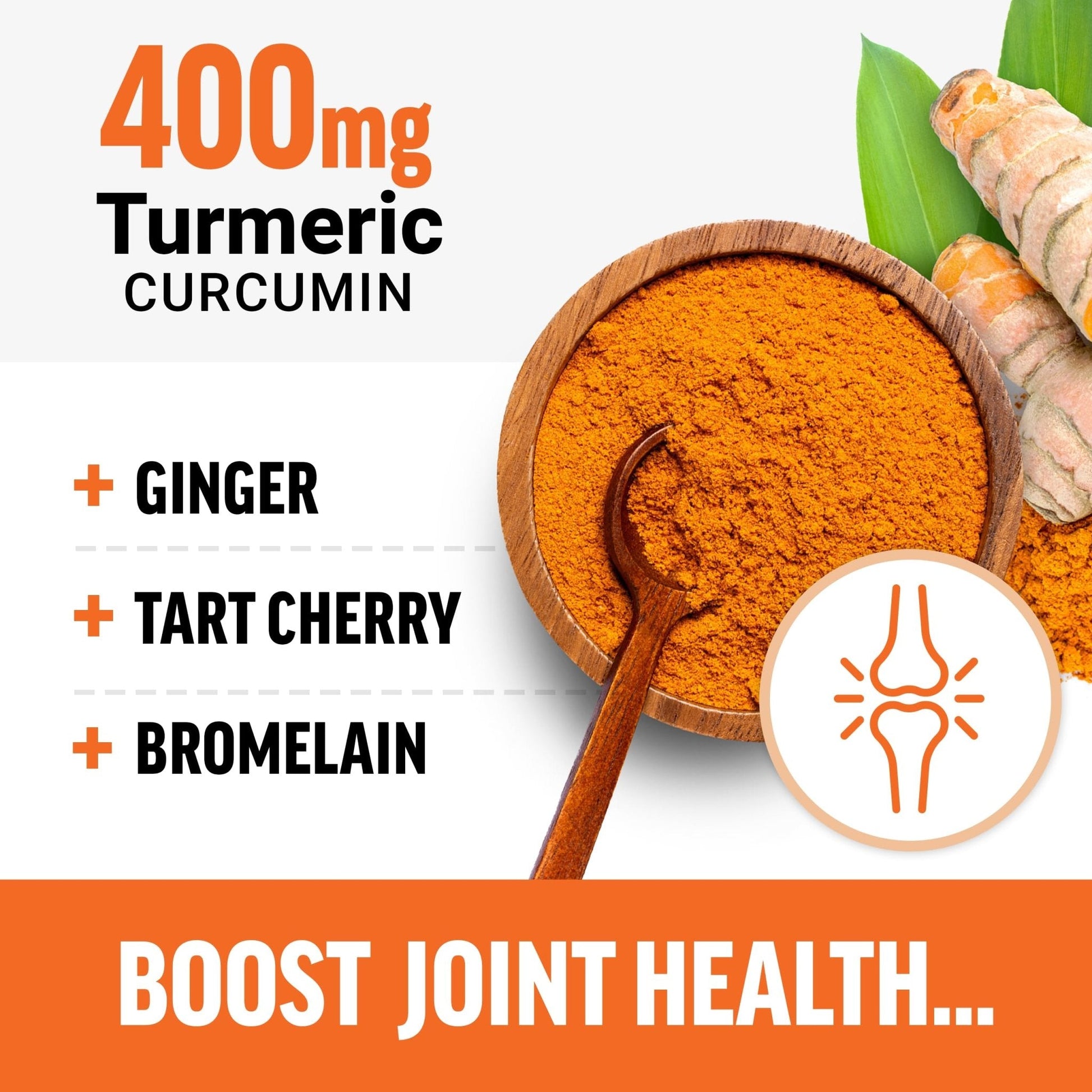 FORCE FACTOR Better Turmeric Supplement 400mg with Black Pepper & Ginger, Extra Strength Joint Support, Superior Absorption - Maple Wellness Supplements