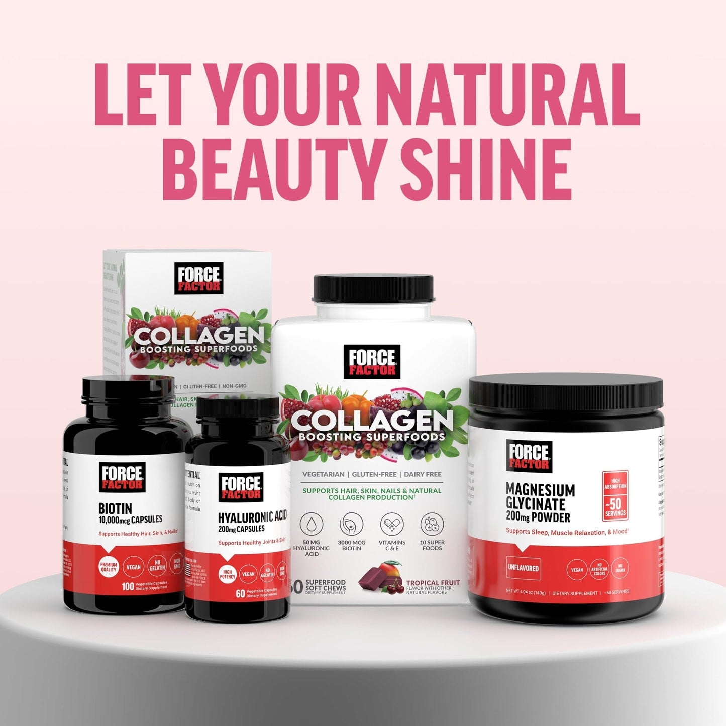 Force Factor Collagen Boosting Superfoods, Vegan Collagen Booster for Women, with Biotin, Hyaluronic Acid, and Vitamin C, for Hair, Skin, Nails, & Joint Support - Maple Wellness Supplements