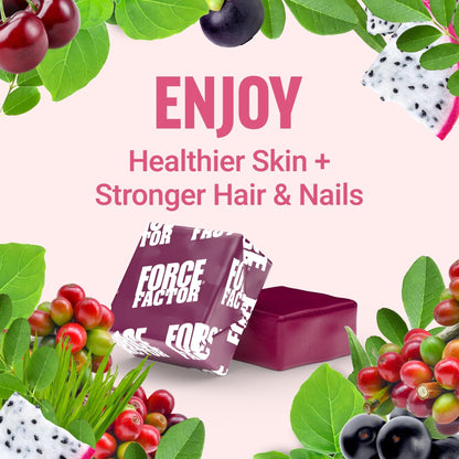 Force Factor Collagen Boosting Superfoods, Vegan Collagen Booster for Women, with Biotin, Hyaluronic Acid, and Vitamin C, for Hair, Skin, Nails, & Joint Support - Maple Wellness Supplements