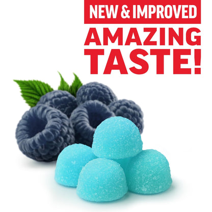 Force Factor Creatine Monohydrate Gummies, NSF Certified, 5g Dose for Men & Women to Support Muscle, Strength, Recovery, Cognitive Health & Memory, Packaging May Vary, Blue Raspberry, 150 Gummies - Maple Wellness Supplements