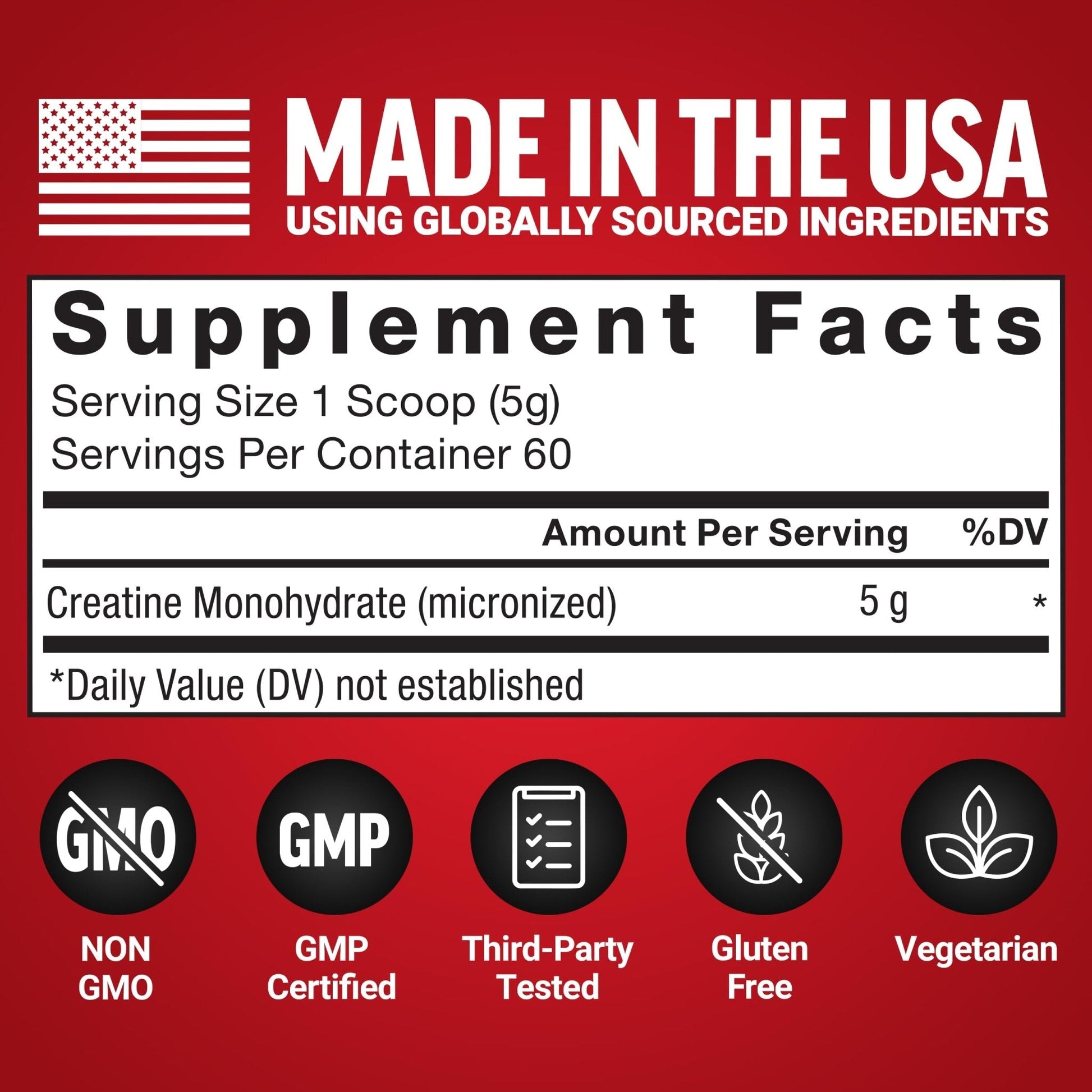 Force Factor Creatine Monohydrate Powder, 5g Micronized Dose to Support Muscle Growth, Strength, Recovery, Cognitive Health & Memory - Maple Wellness Supplements
