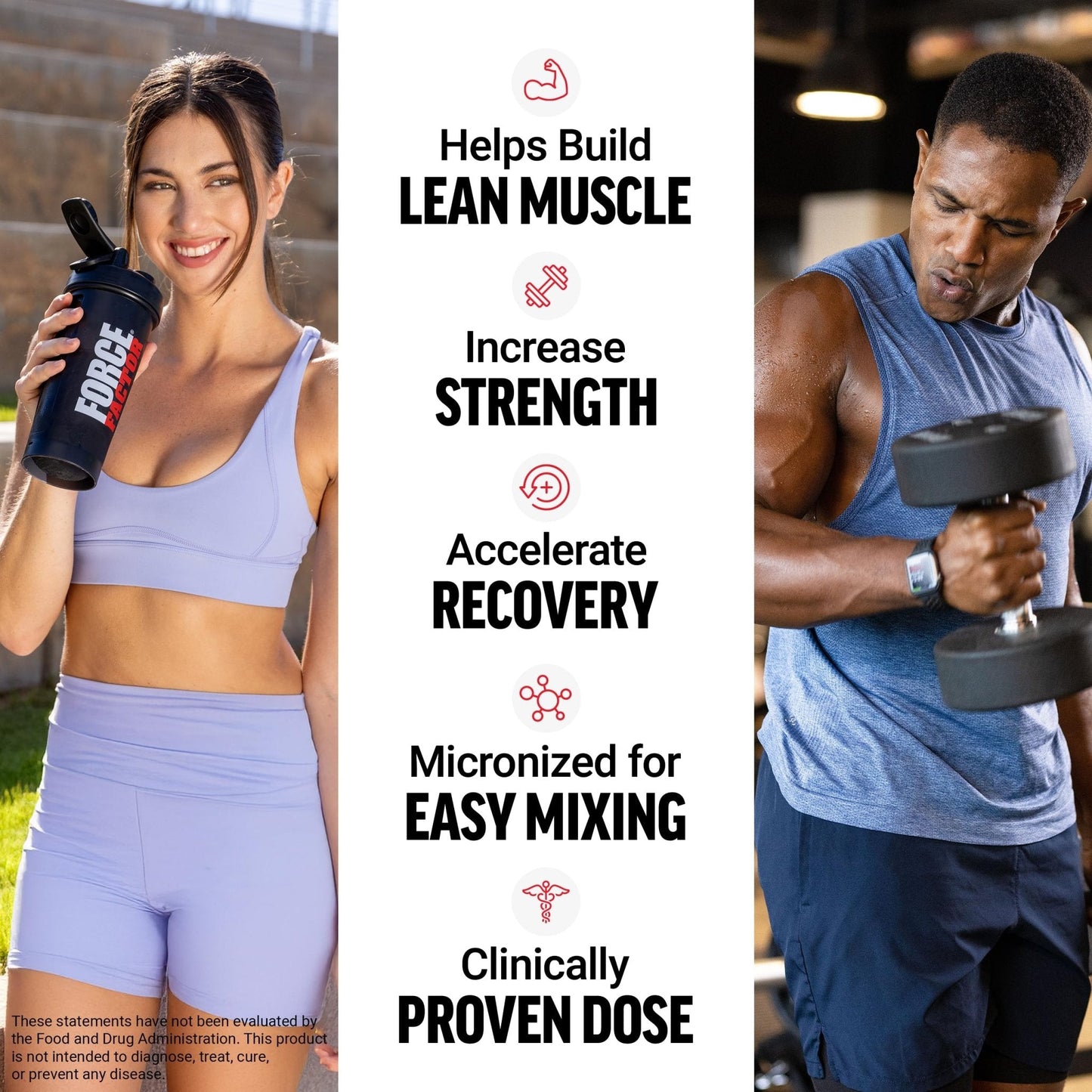 Force Factor Creatine Monohydrate Powder, 5g Micronized Dose to Support Muscle Growth, Strength, Recovery, Cognitive Health & Memory - Maple Wellness Supplements