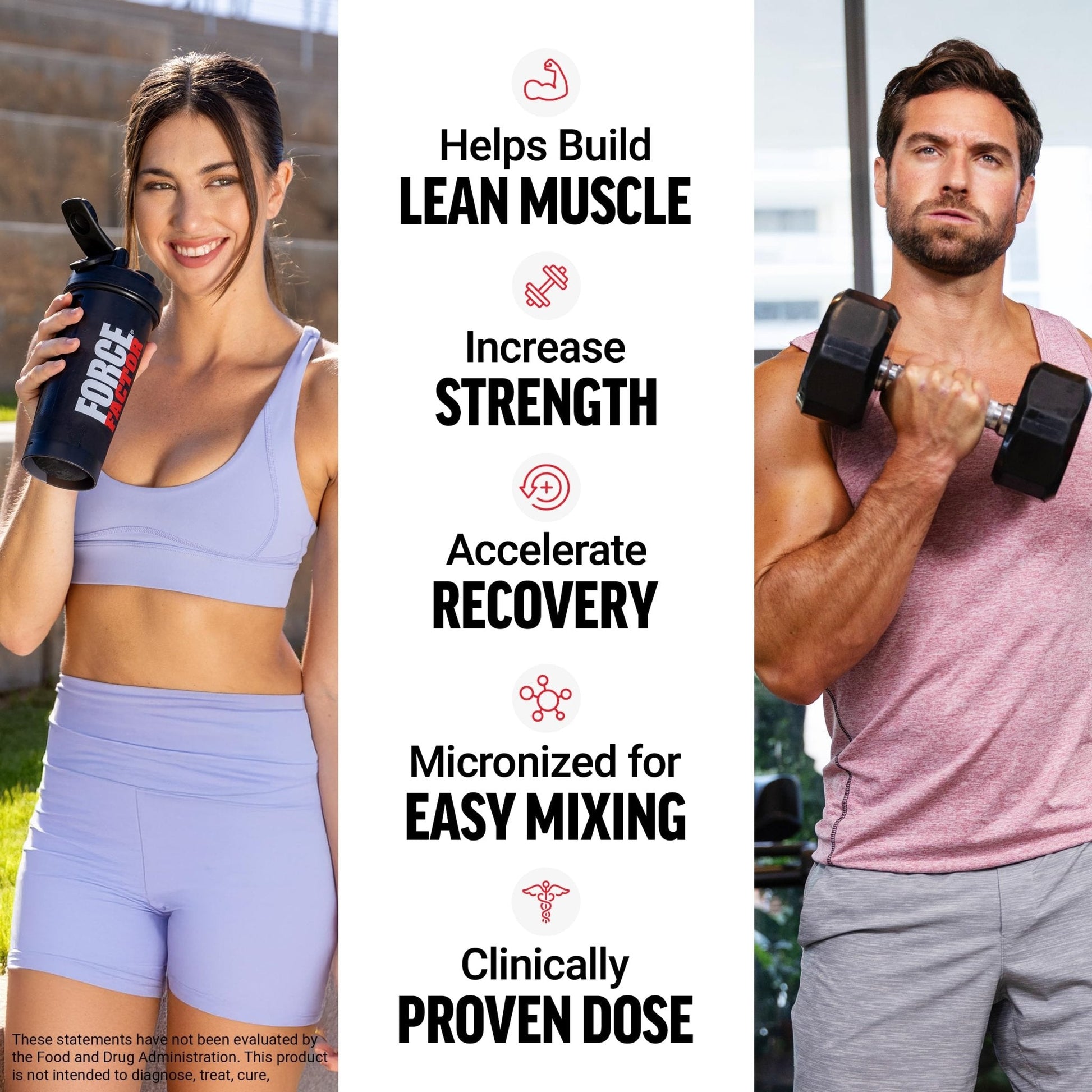 Force Factor Creatine Monohydrate Powder, 5g Micronized Dose to Support Muscle Growth, Strength, Recovery, Cognitive Health & Memory, Unflavored, 200 Servings - Maple Wellness Supplements