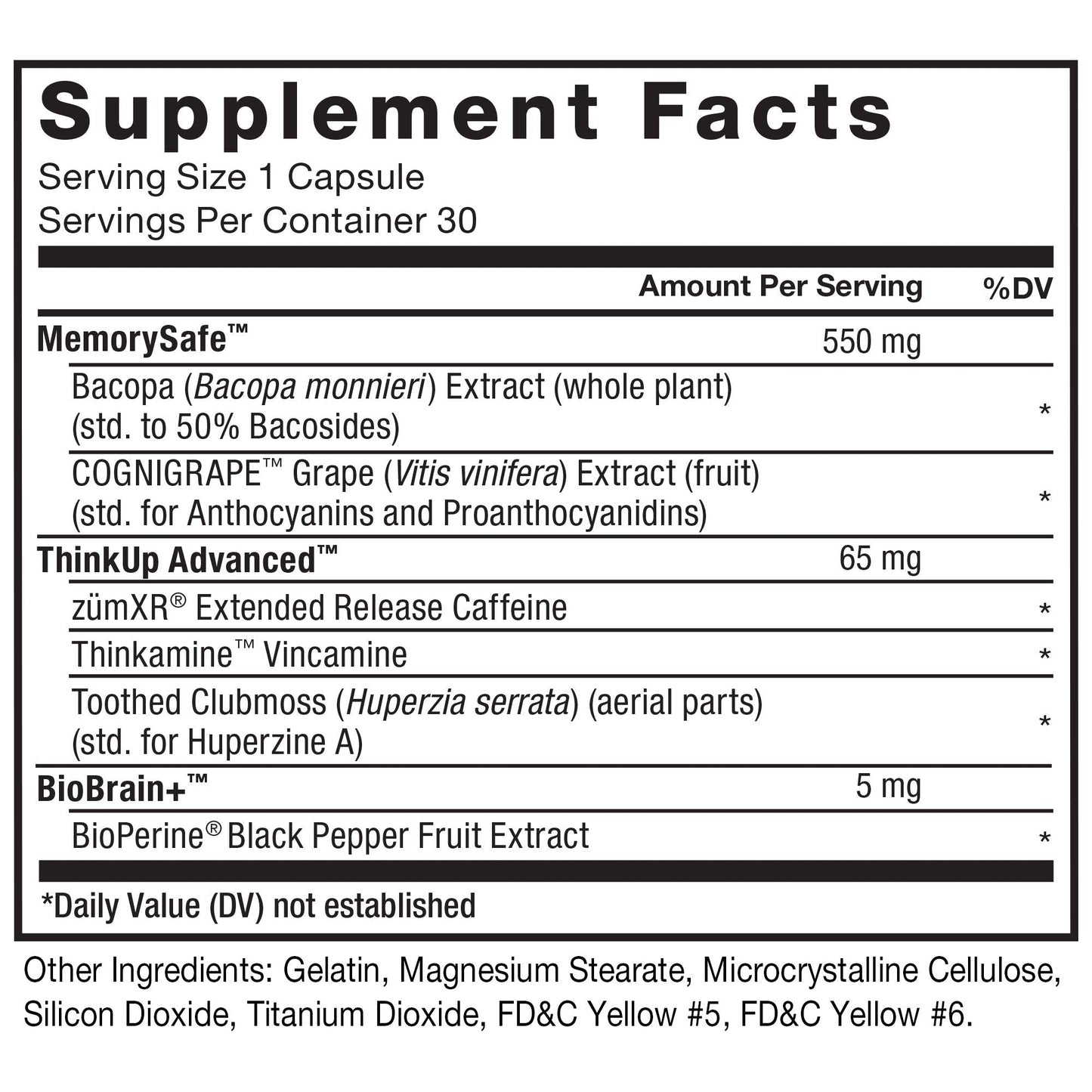 Force Factor Forebrain Nootropic Brain Supplement with Caffeine Bacopa and Huperzine A Capsules 3Pack, White, 90 Count - Maple Wellness Supplements