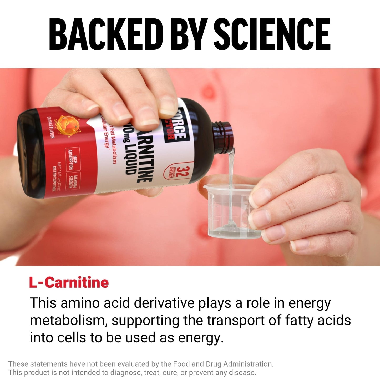 Force Factor L-Carnitine Liquid 3000mg, Maximum Strength Supplement to Support Fat Metabolism, Cellular Energy & Muscle Recovery, High Absorbing - Maple Wellness Supplements