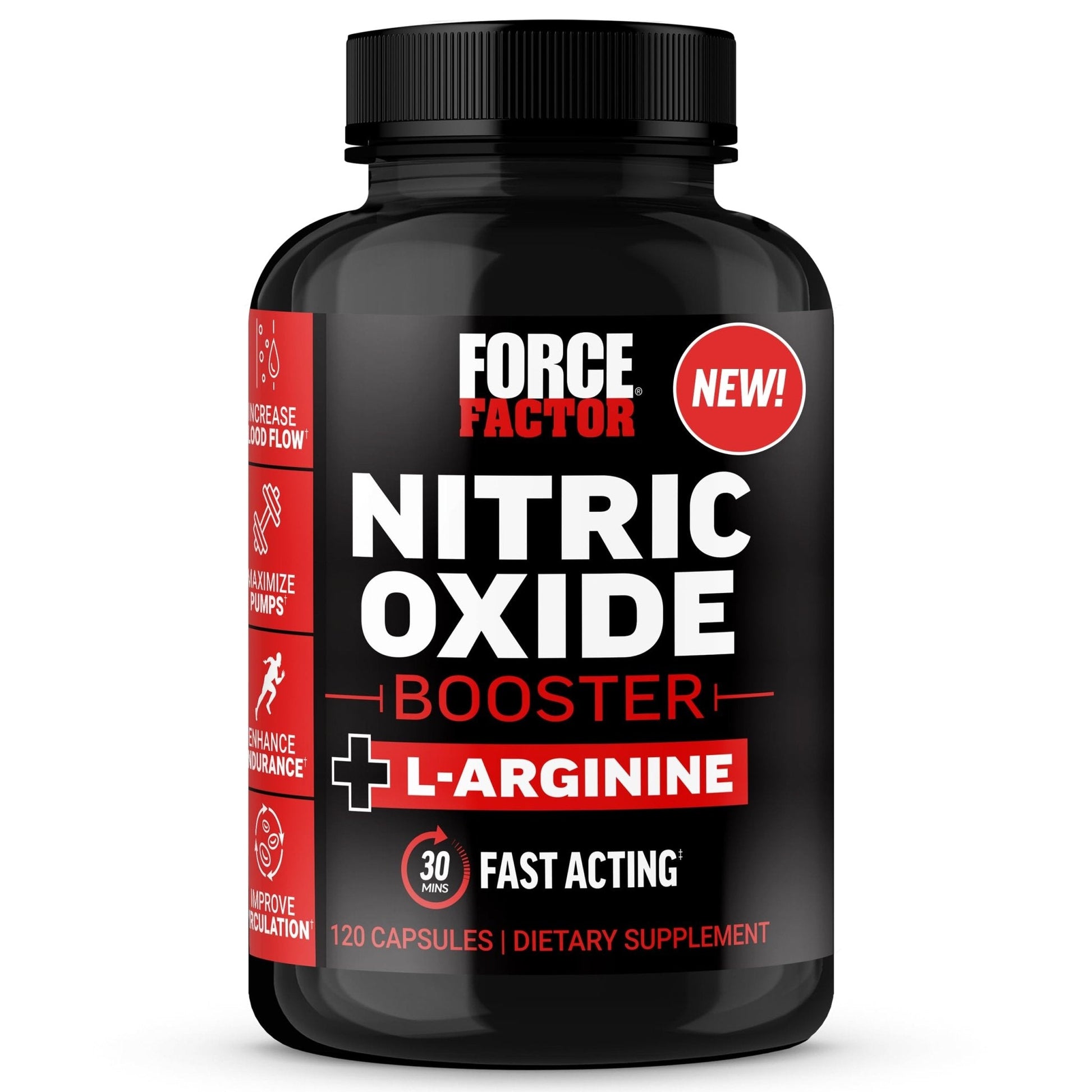 Force Factor Nitric Oxide Booster, Fast-Acting Formula with L-Arginine, Boosts Nitric Oxide Levels, Maximize Muscle Pumps, Enhance Endurance - Maple Wellness Supplements