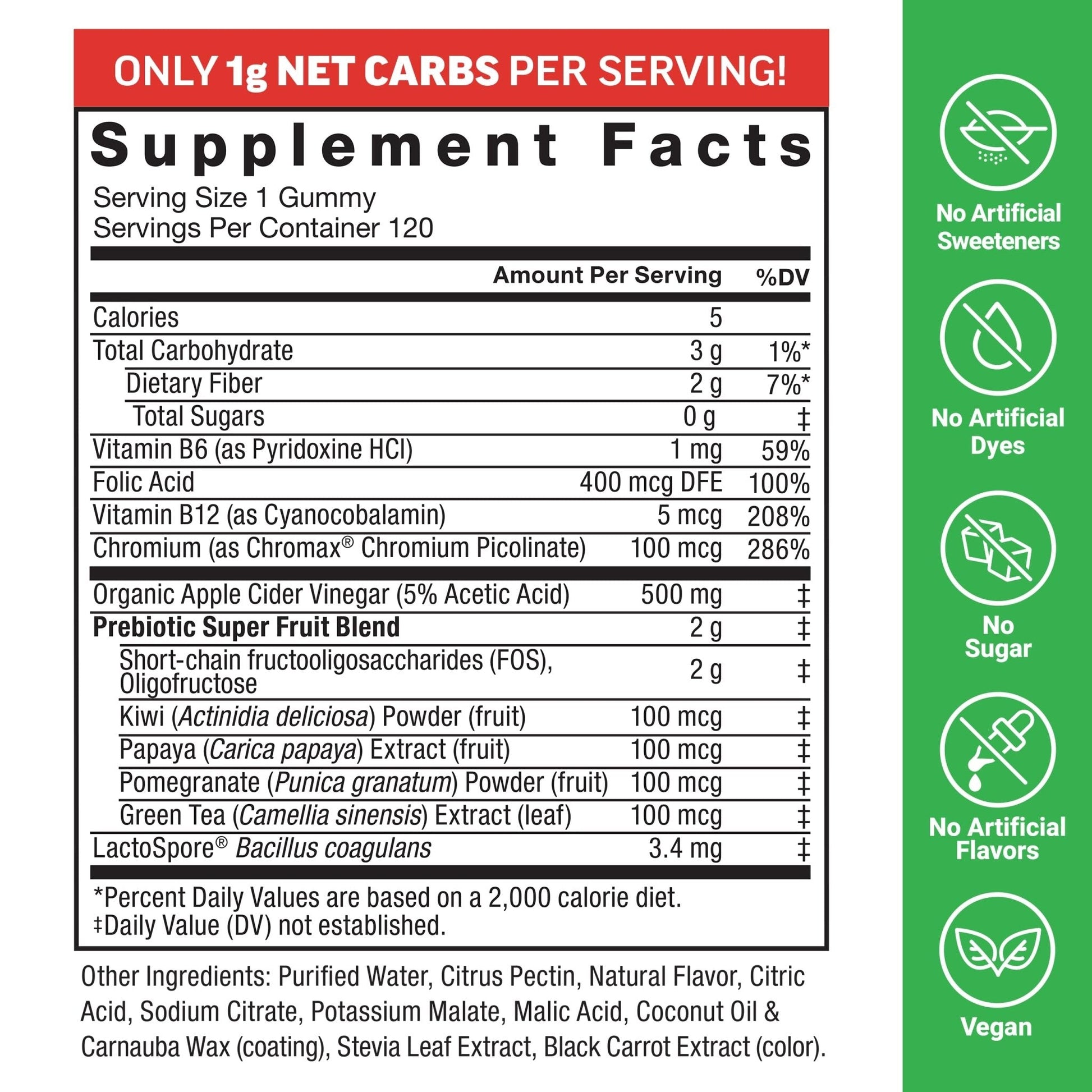 Force Factor ProbioSlim Keto ACV Gummies, Organic Apple Cider Vinegar Gummies with LactoSpore Probiotics & Prebiotics to Support Digestion, Metabolism, & Immune Health - Maple Wellness Supplements