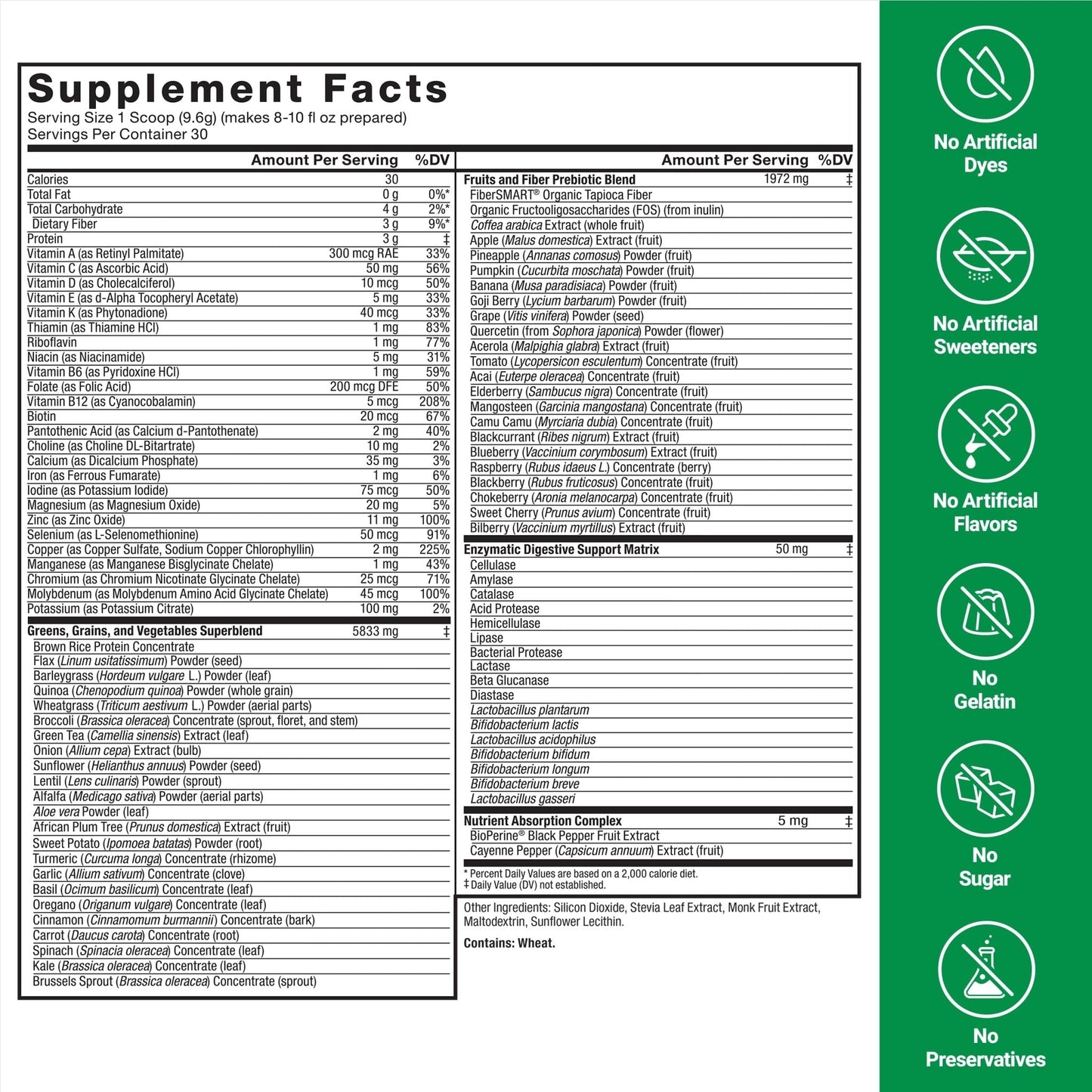 Force Factor Smarter Greens Daily Wellness Powder, Greens Superfood Powder to Support Gut Health, Bloating, & Digestion, with 40+ Superfoods - Maple Wellness Supplements