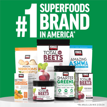 Force Factor Smarter Greens Daily Wellness Powder, Greens Superfood Powder to Support Gut Health, Bloating, & Digestion, with 40+ Superfoods - Maple Wellness Supplements