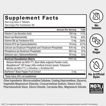 Force Factor Total Beets Blood Pressure Support with Grape Seed Extract and Non GMO Beet Root Powder for Heart Health - Maple Wellness Supplements