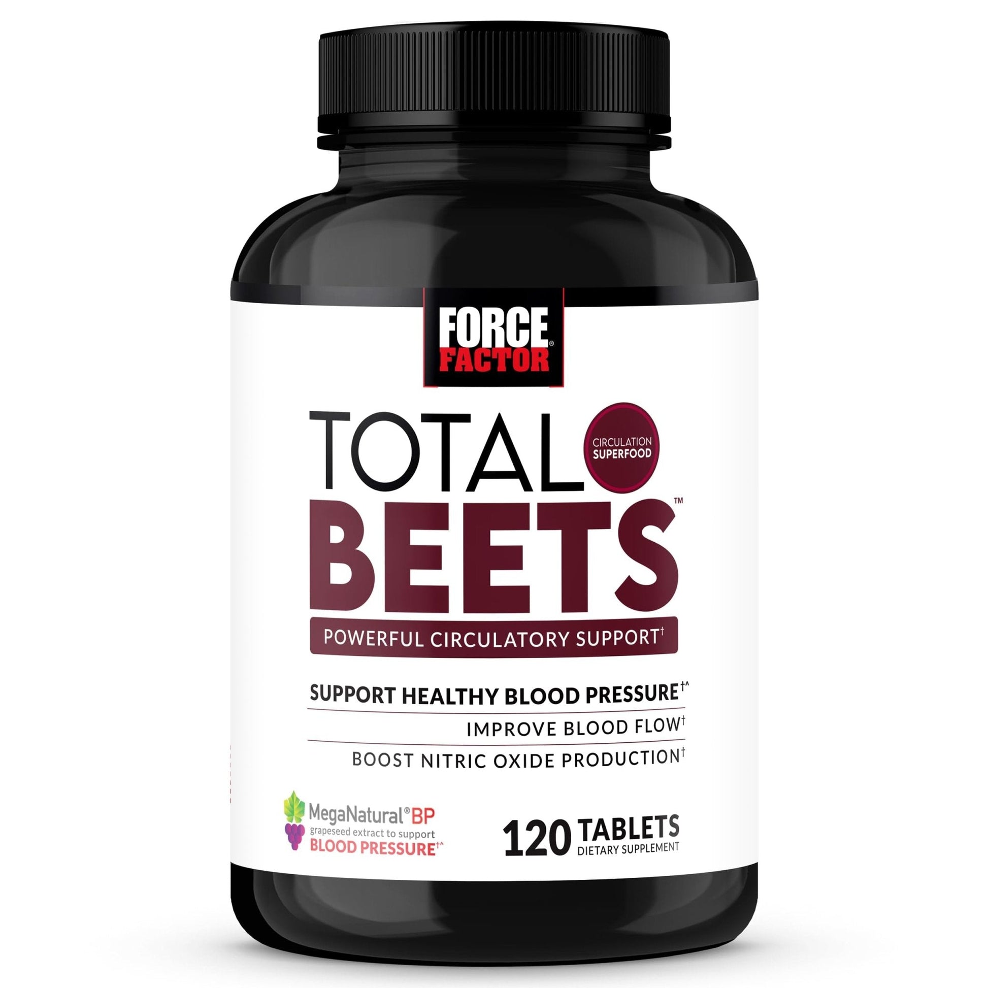 Force Factor Total Beets Blood Pressure Support with Grape Seed Extract and Non GMO Beet Root Powder for Heart Health - Maple Wellness Supplements