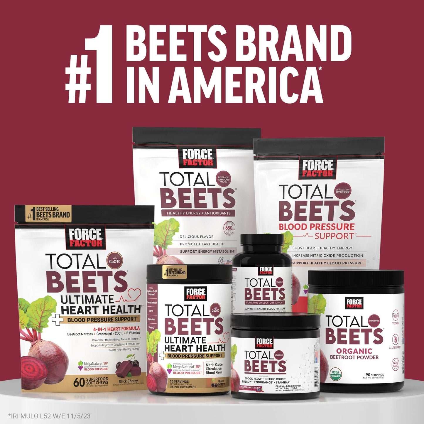 Force Factor Total Beets Organic Beetroot Powder Superfood to Boost Daily Nutrition, USDA Organic, Vegan, Gluten-Free - Maple Wellness Supplements