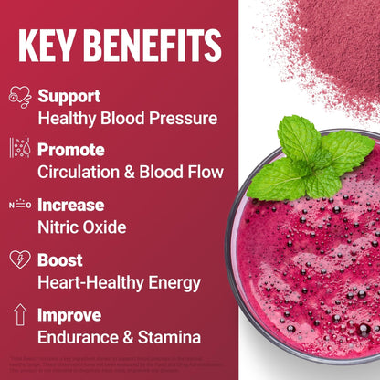 Force Factor Total Beets Superfood Beet Root Powder 2-Pack, Nitrates to Support Circulation, Blood Flow, Nitric Oxide, Energy, Endurance, Stamina - Maple Wellness Supplements