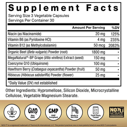 Force Factor Total Beets Ultimate Heart Health, Beet Root Capsules for Blood Pressure Support, CoQ10, Organic Beet Root Powder, Hawthorn Berry - Maple Wellness Supplements