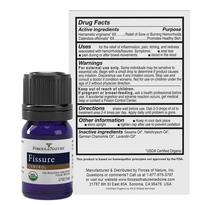 Forces of Nature Hemorrhoid Control Extra Strength (5ml) + Organic Fissure Care (5ml) | Virtual Bundle - Maple Wellness Supplements