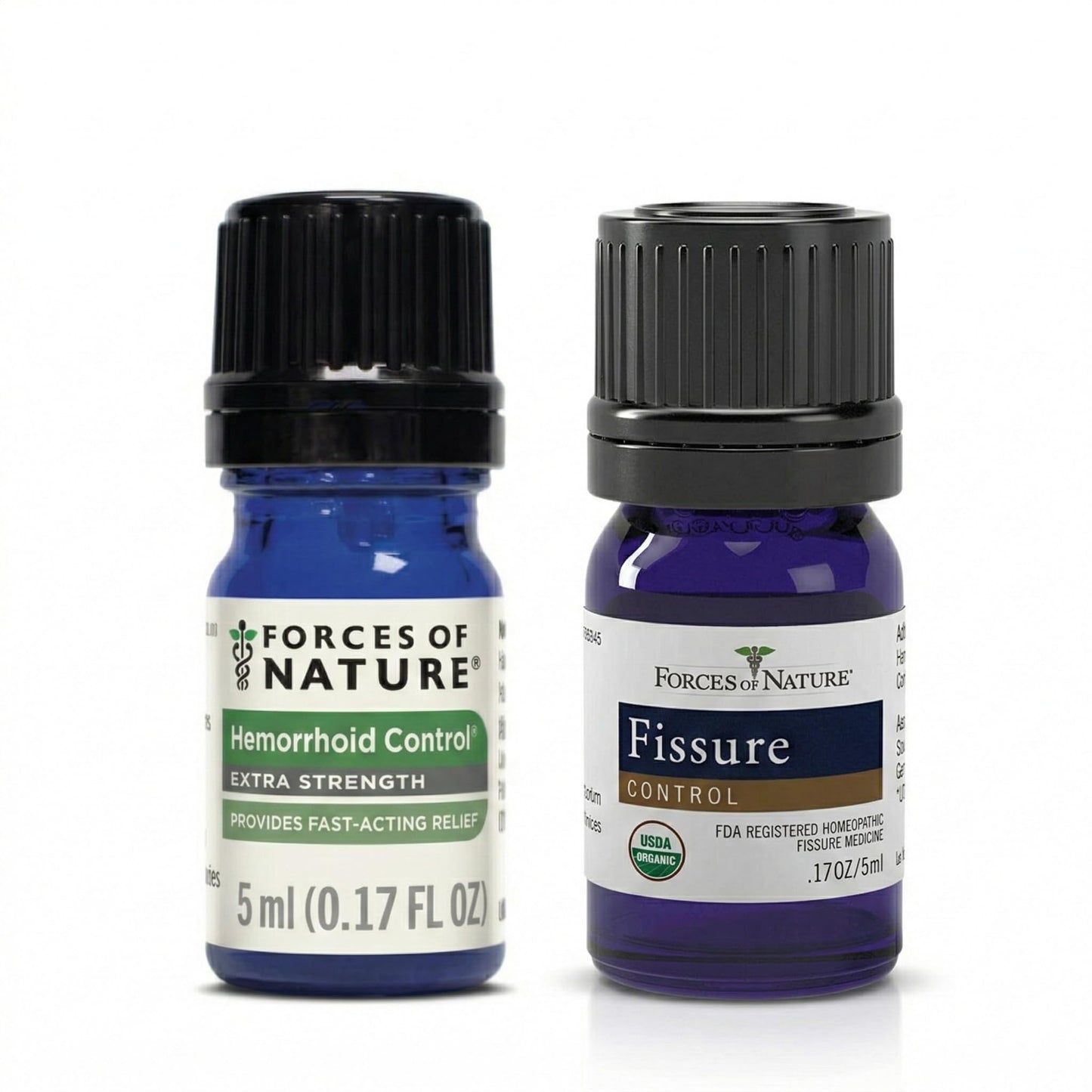 Forces of Nature Hemorrhoid Control Extra Strength (5ml) + Organic Fissure Care (5ml) | Virtual Bundle - Maple Wellness Supplements