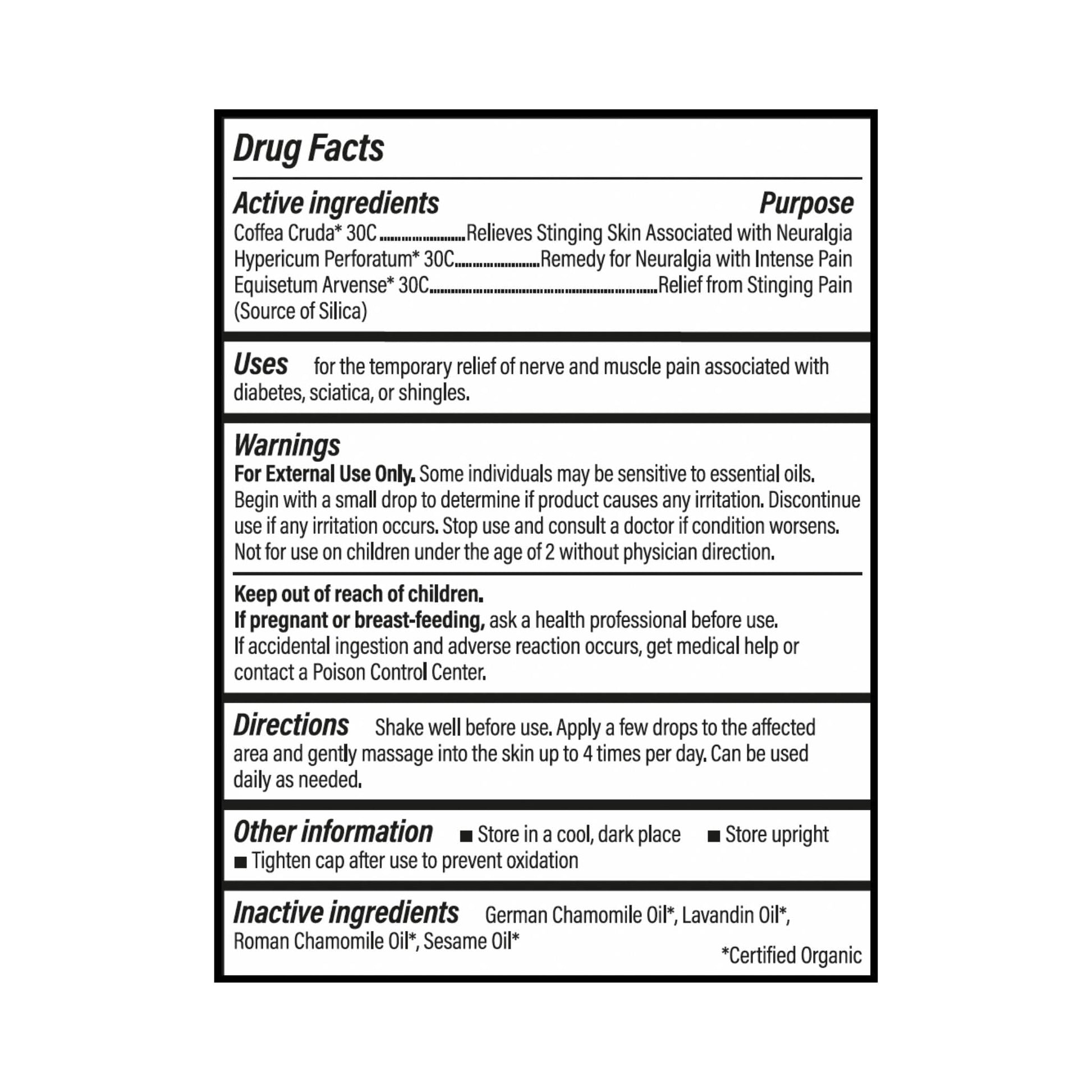 Forces of Nature Nerve Pain Management, Organic Topical Relief for Neuropathy & Nerve Discomfort, Homeopathic Medicine Supports Relief from Shooting Pains for Back, Hands, Legs and Feet, .37 fl oz - Maple Wellness Supplements