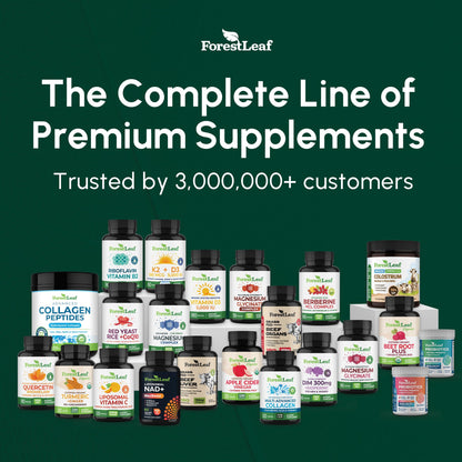 ForestLeaf Berberine Supplement - 1300mg per Serving - Ultra High Potency Berberine HCl with Ceylon Cinnamon, Bitter Melon & Gymnema - Maple Wellness Supplements