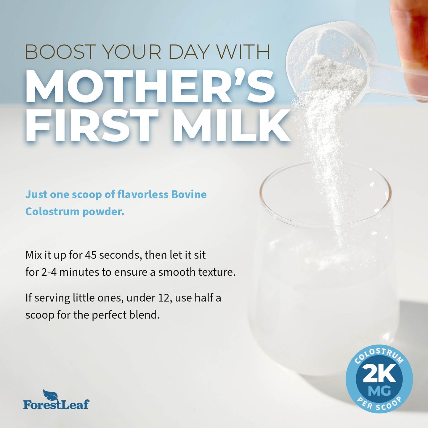 ForestLeaf Colostrum Powder 50% IgG Highest Concentration - Grass Fed Bovine - Maple Wellness Supplements