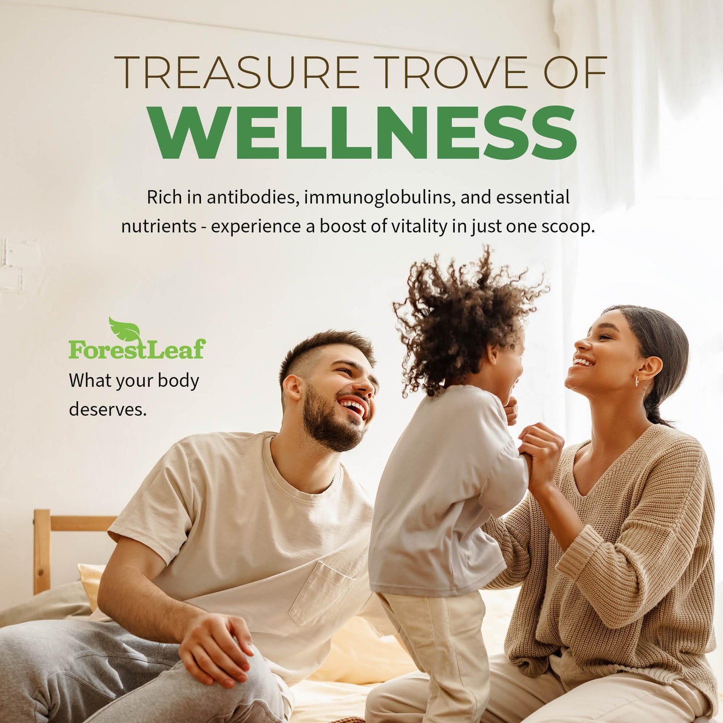 ForestLeaf Colostrum Powder 50% IgG Highest Concentration - Grass Fed Bovine - Maple Wellness Supplements